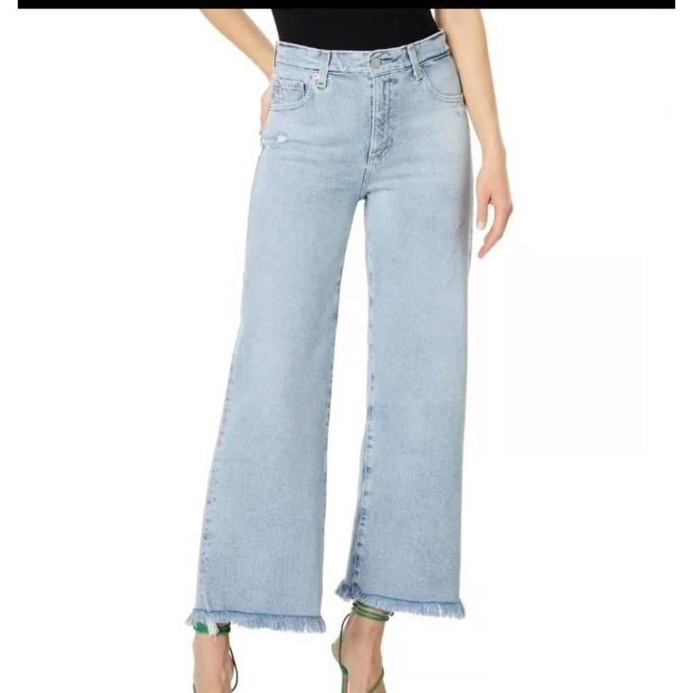 AG Adriano Goldschmied Saige Wide Leg Jeans Light Wash Blue Size 32